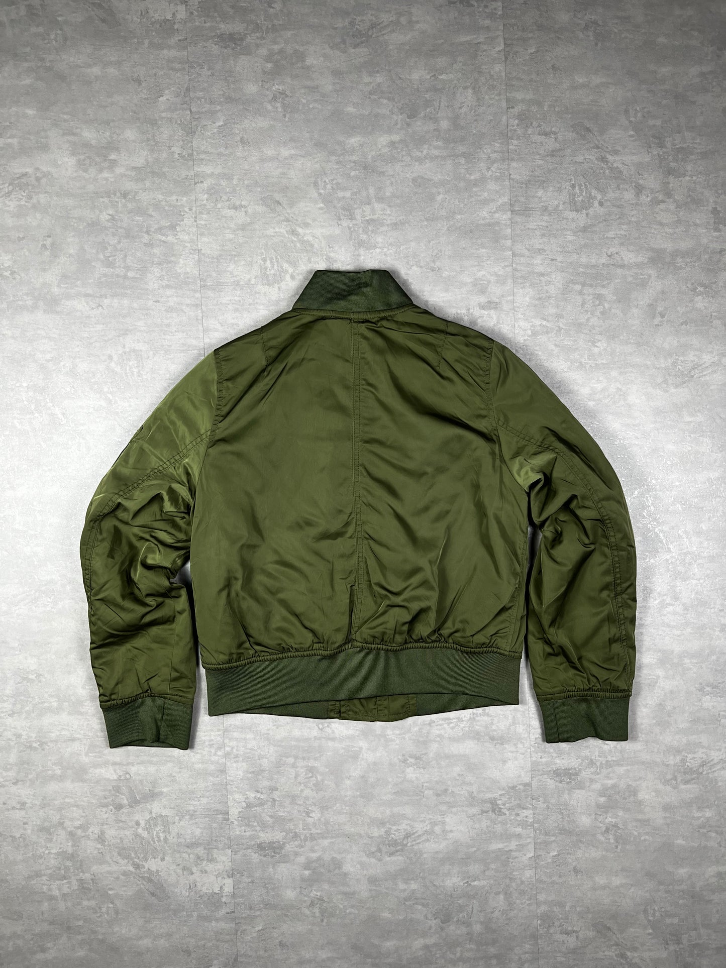 Bomber satin green