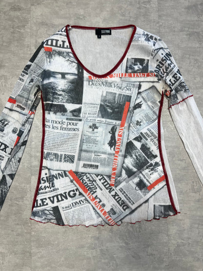 Y2K printed top