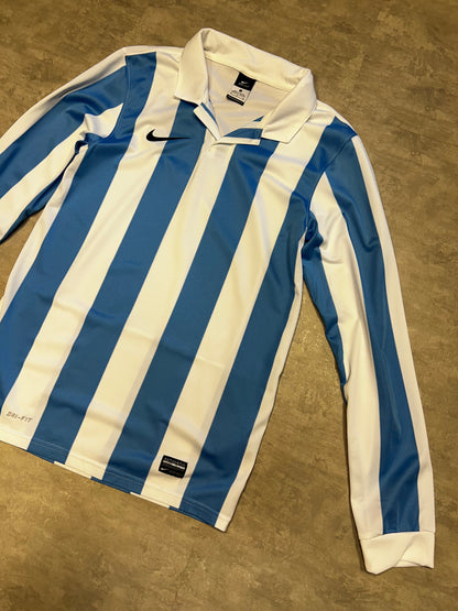 Nike shirt light blue and white long sleeves
