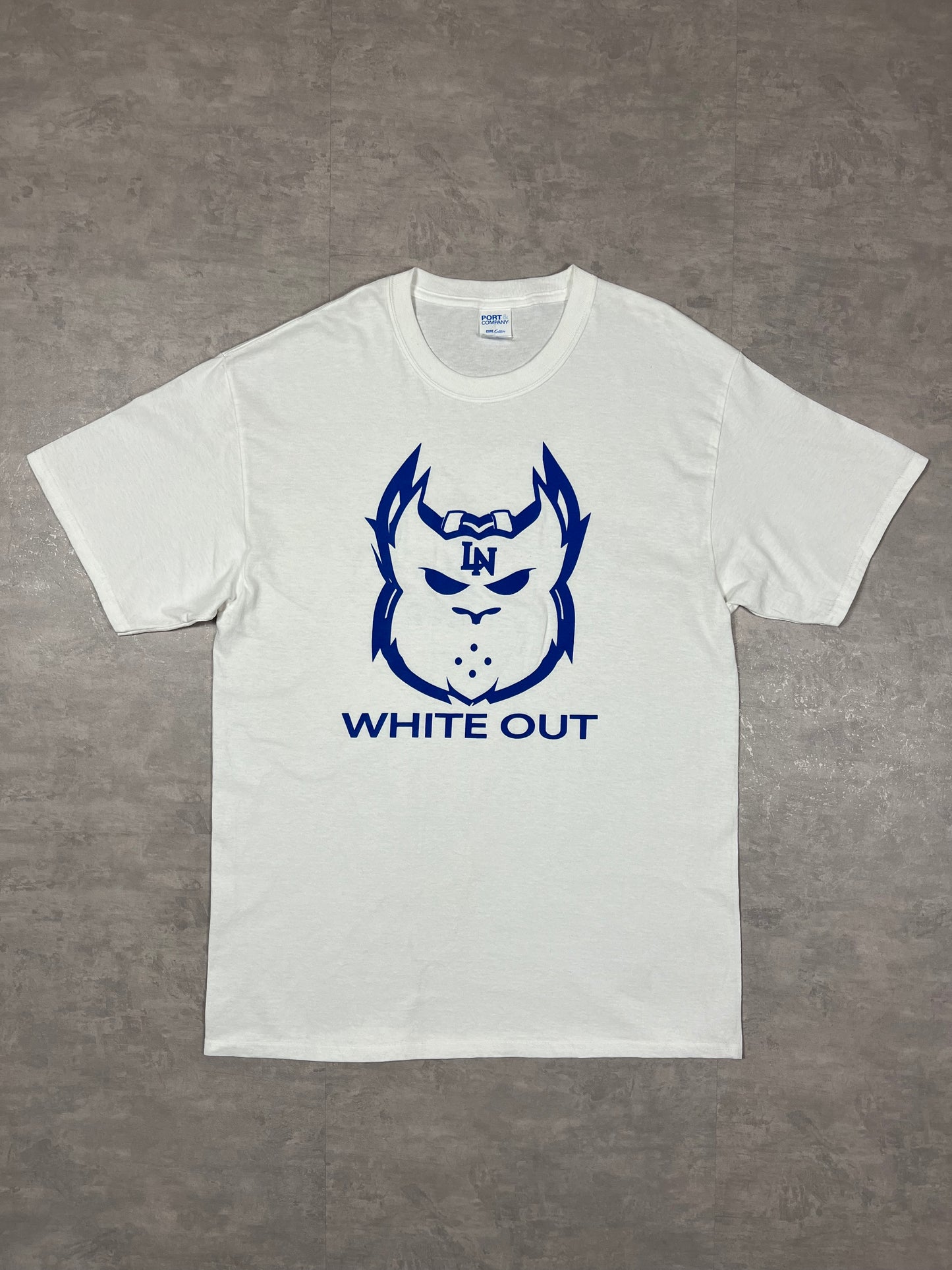 Tubular college tee white out