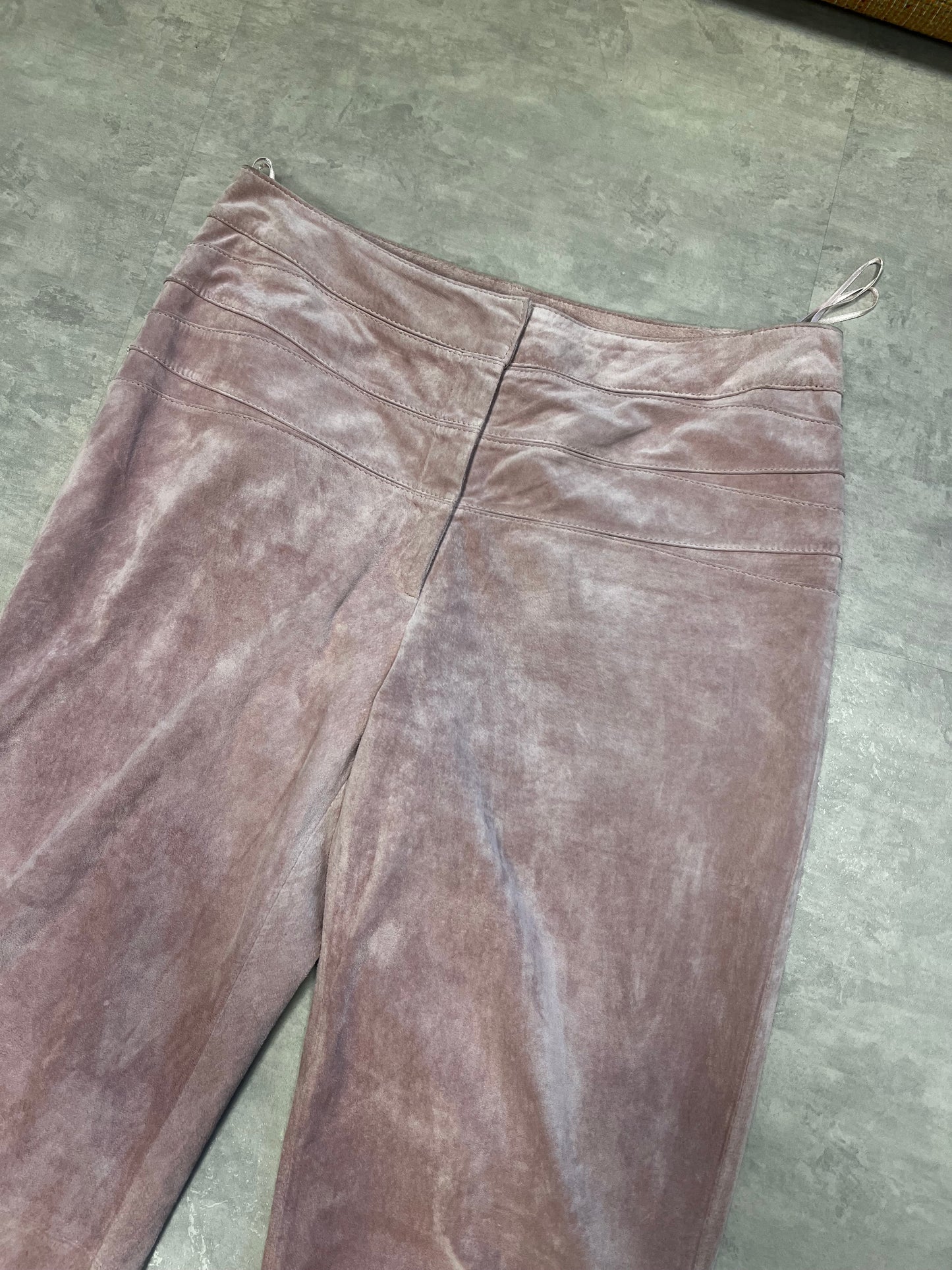 Pink leather pants