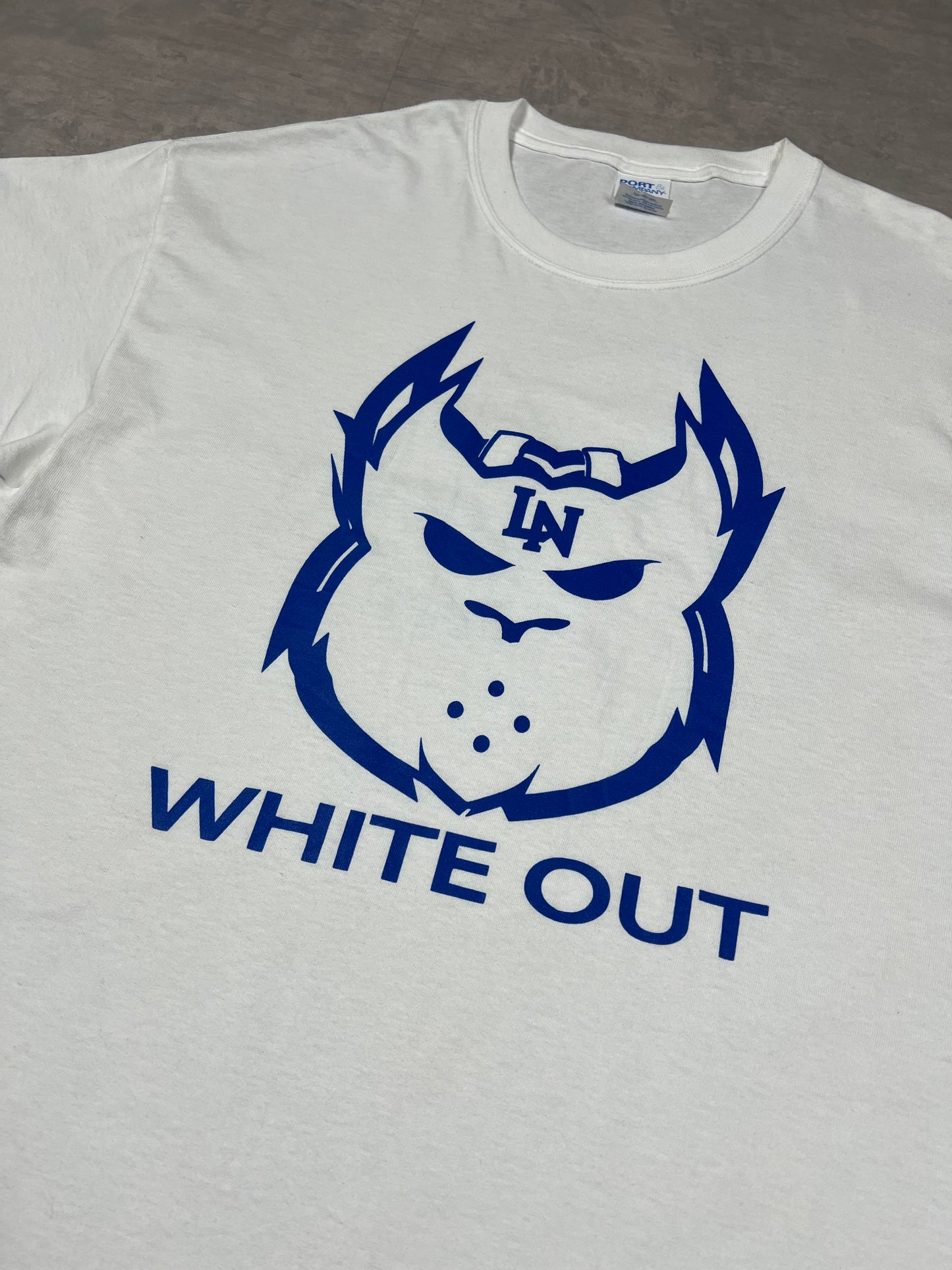 Tubular college tee white out