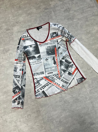 Y2K printed top