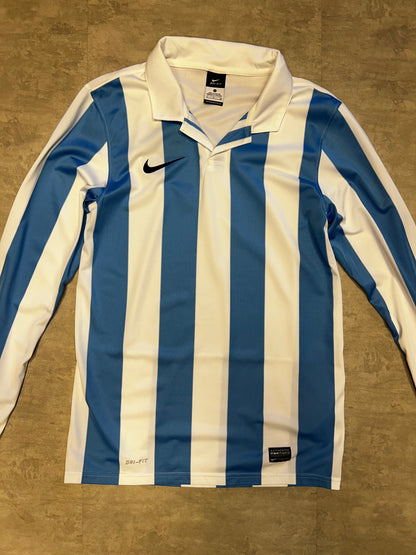 Nike shirt light blue and white long sleeves