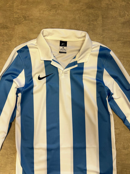Nike shirt light blue and white long sleeves