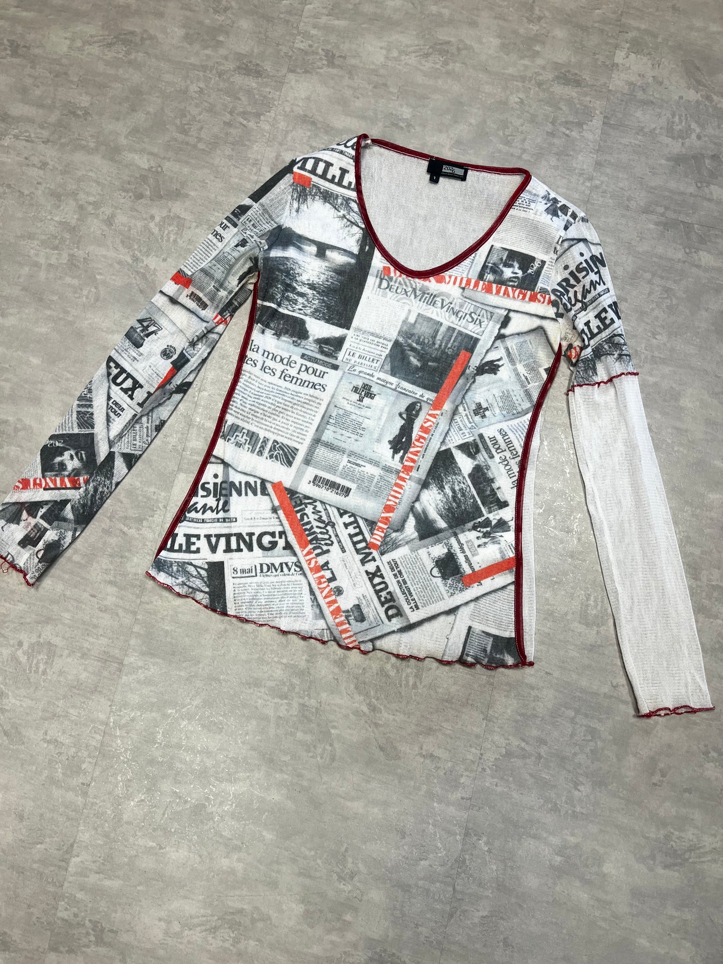 Y2K printed top