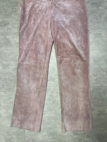 Pink leather pants