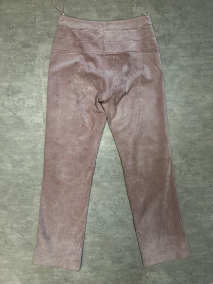 Pink leather pants