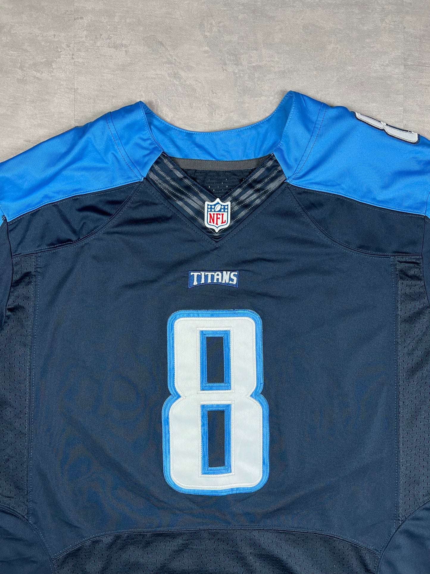 Nike Titans jersey embroidered details