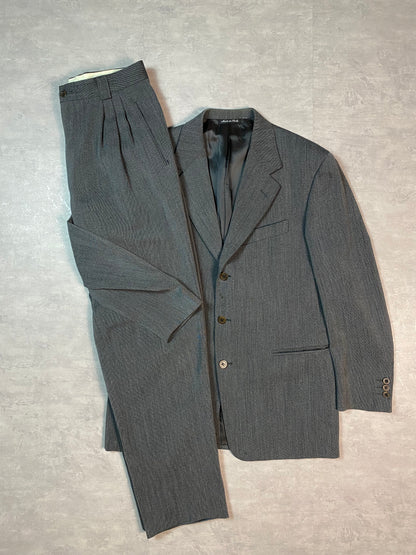 Completo vintage blazer + pantaloni in pura lana vergine