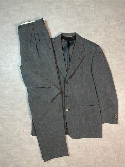 Vintage suit blazer + pants pure virgin wool