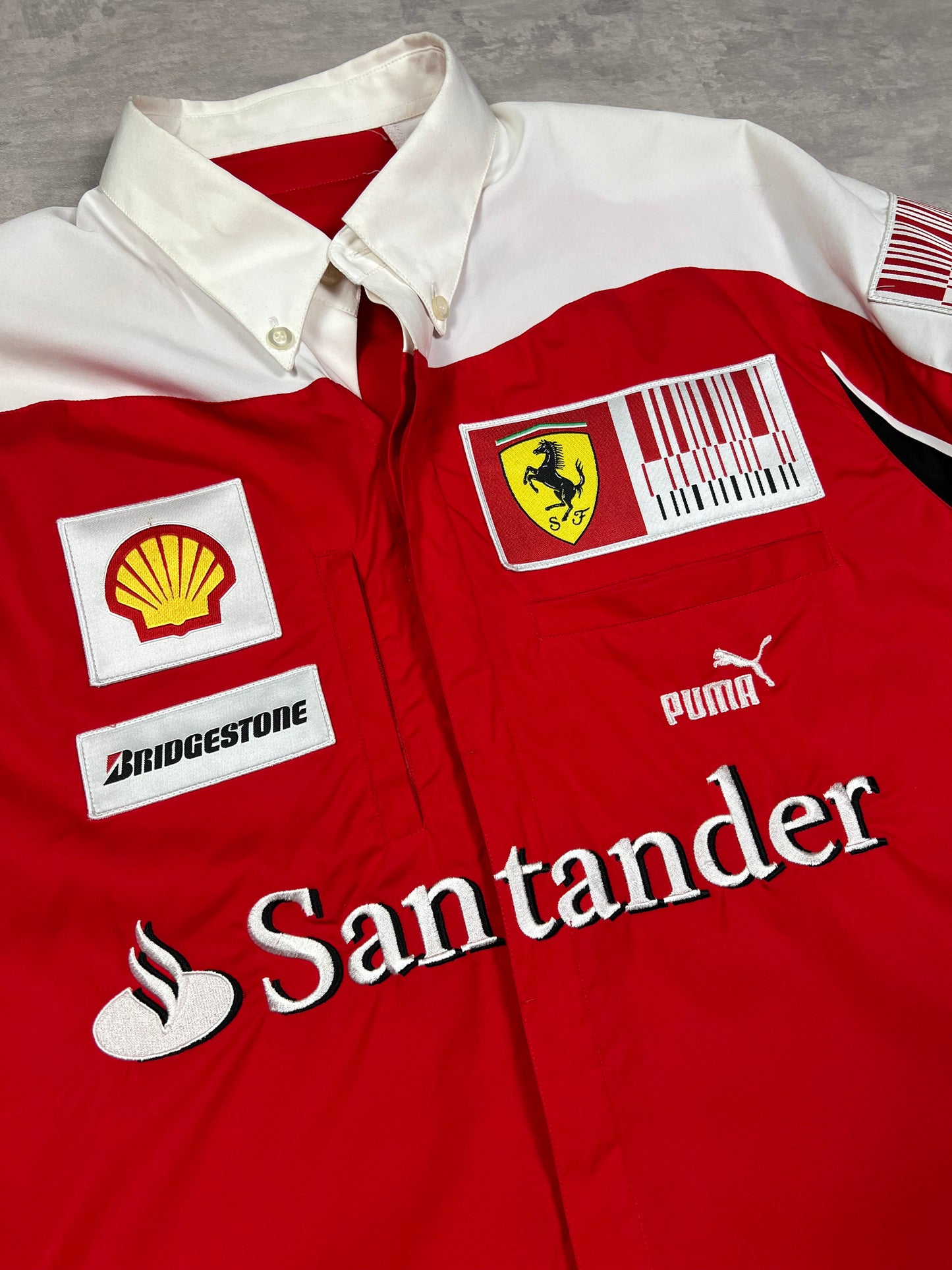 Ferrari racing shirt by Puma embroidered details