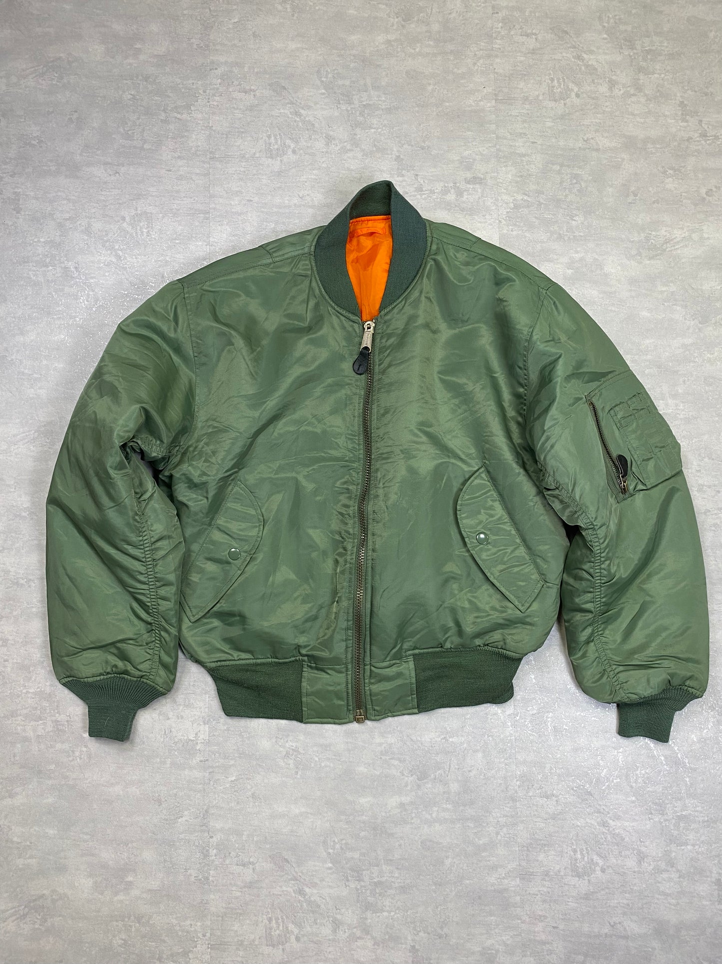 MA-1 Bomber Jacket Green/Orange Reversible