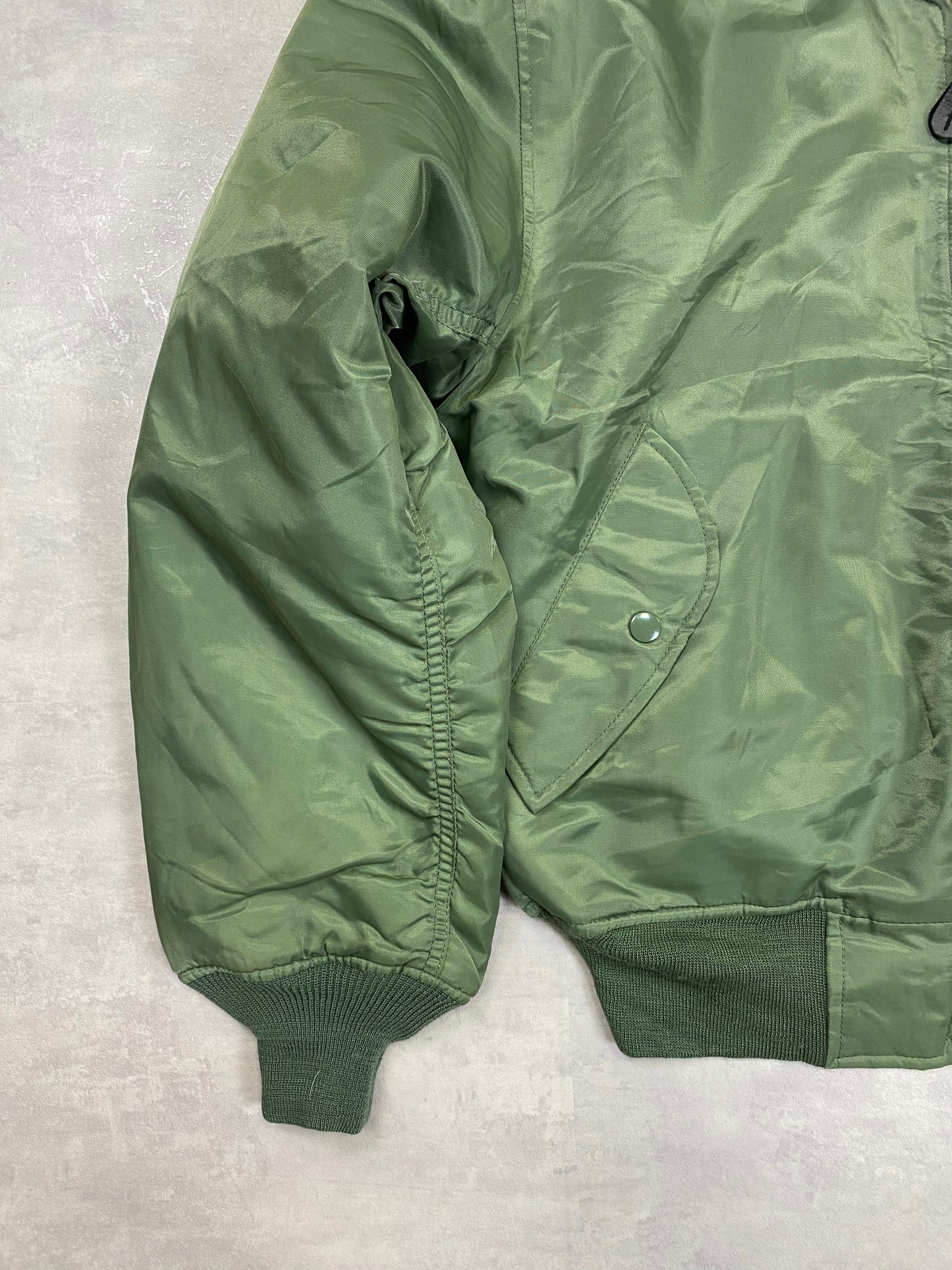 MA-1 Bomber Jacket Green/Orange Reversible