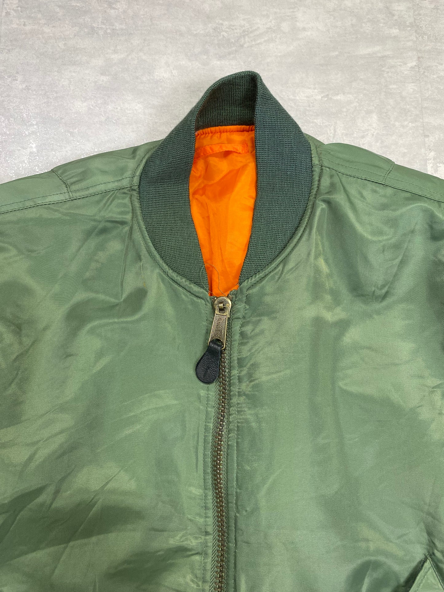 MA-1 Bomber Jacket Green/Orange Reversible