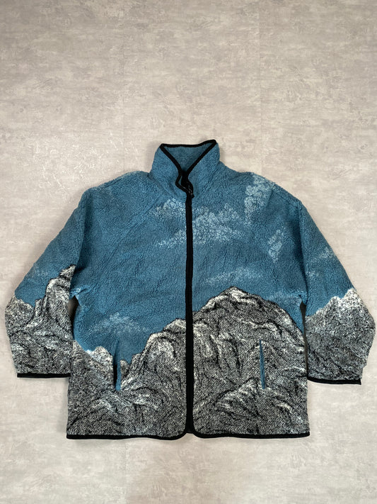 Vintage Fleece Jacket Nature Landscape