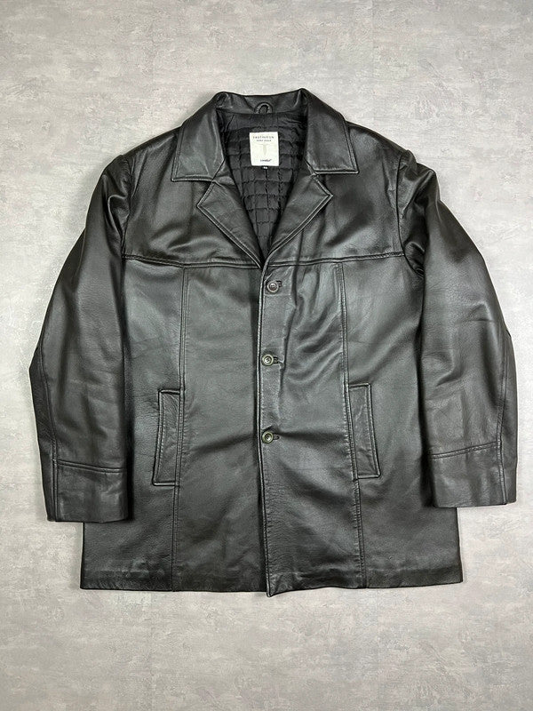 100% real leather coat Conbipel BROWN