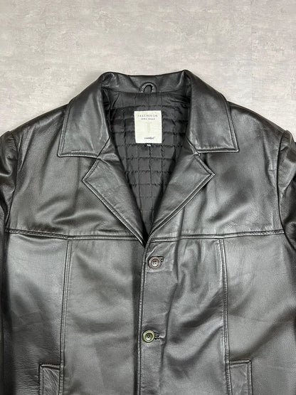 100% real leather coat Conbipel BROWN