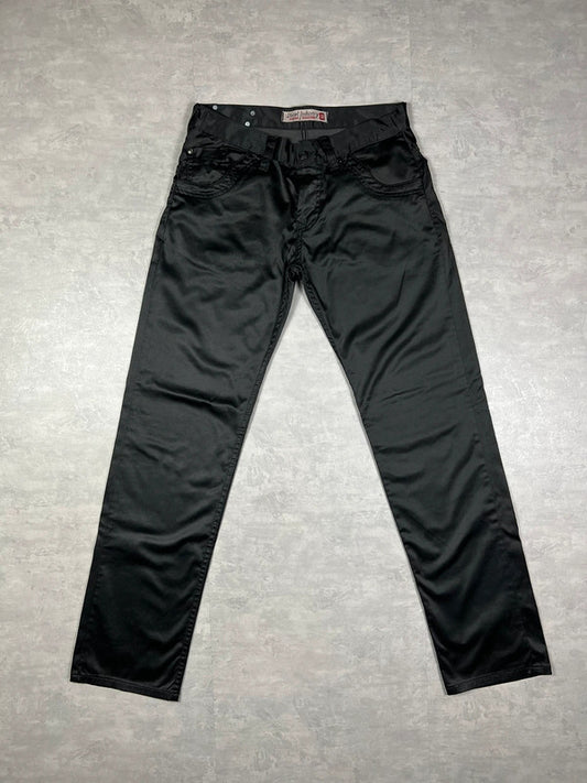 Diesel Y2K pantalone nero lucido