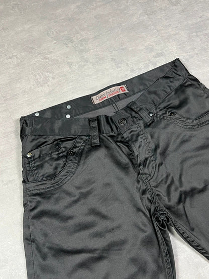 Diesel Y2K pantalone nero lucido