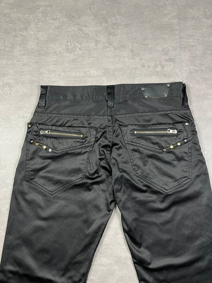 Diesel Y2K pantalone nero lucido