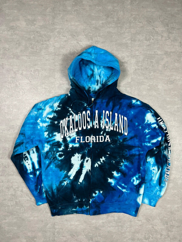 Tie-dye Florida full zip hoodie