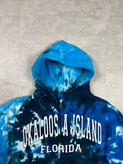 Tie-dye Florida full zip hoodie