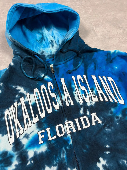 Tie-dye Florida full zip hoodie