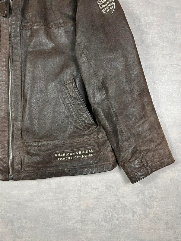 Leather Air Force pilot jacket