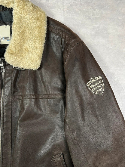 Leather Air Force pilot jacket