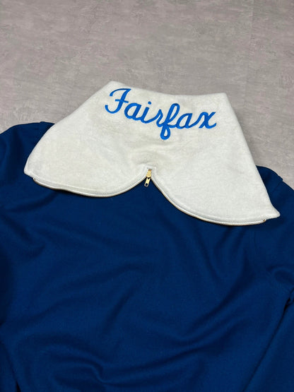 Varsity jacket with zipped hood